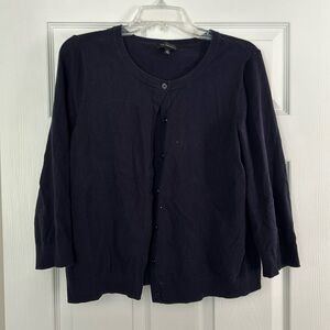 The Limited 3/4 length cardigan, navy